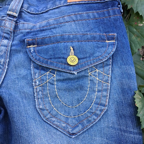 True Religion Womens Jeans Size 28 Wide/Flare Leg - Picture 7 of 8